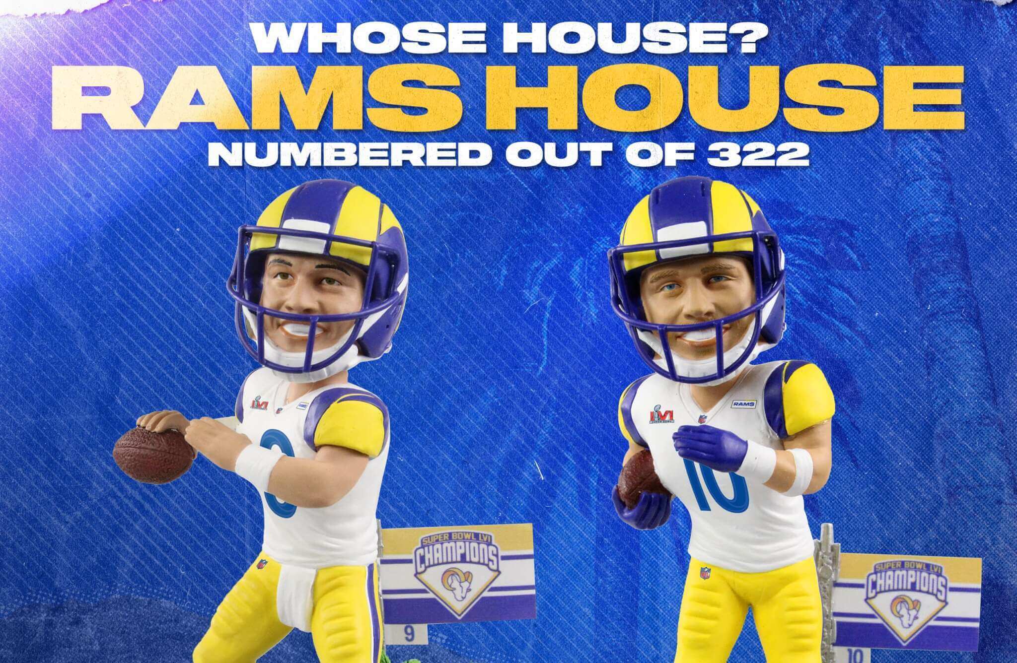 Matthew Stafford, Cooper Kupp, Rams House bobbleheads, FOCO