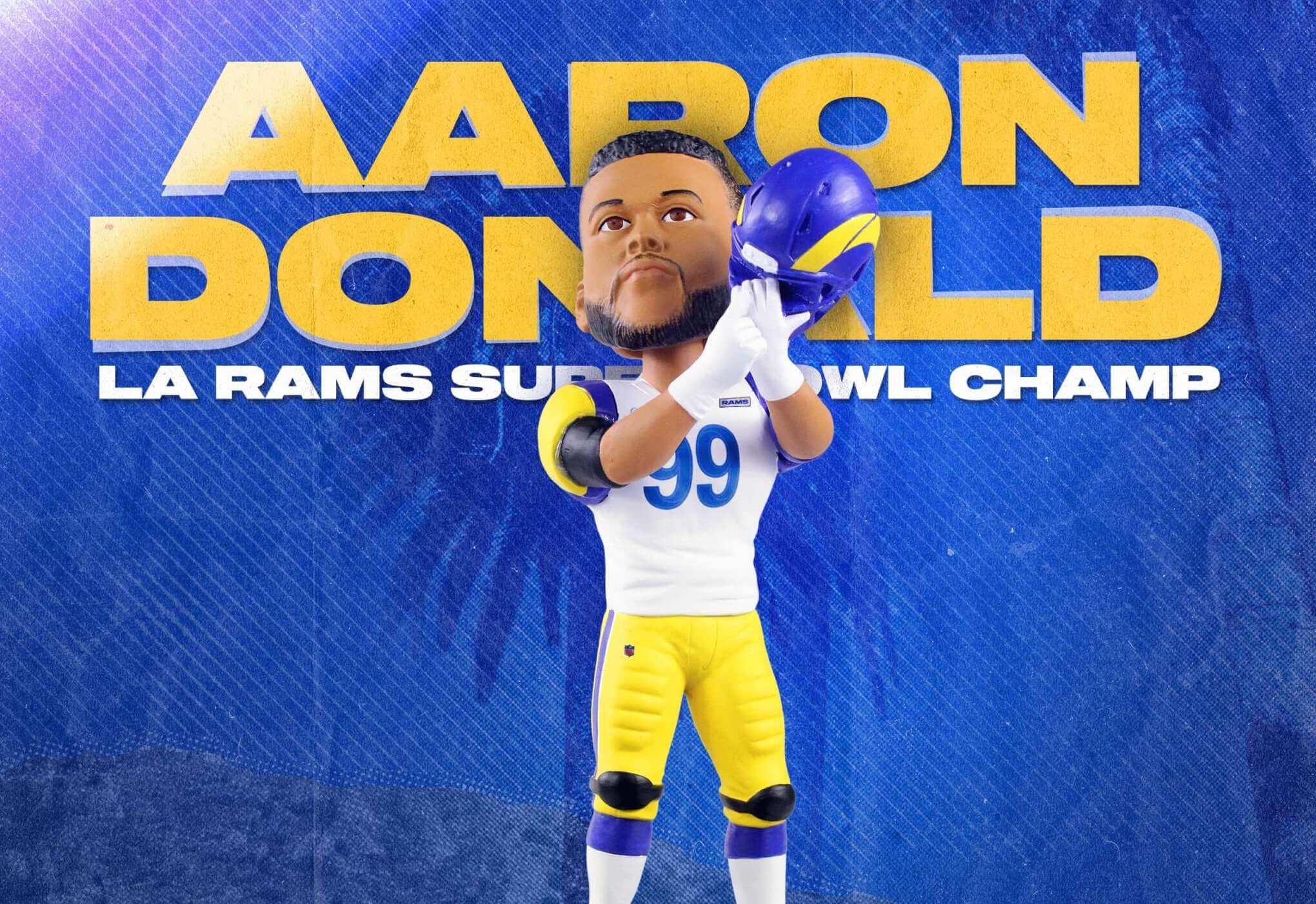 Aaron Donald, Super Bowl ring bobblehead, FOCO