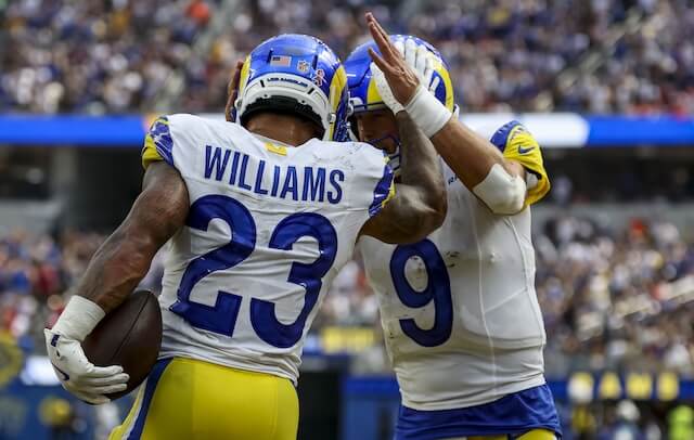 Kyren Williams, Matthew Stafford, Rams, Texans