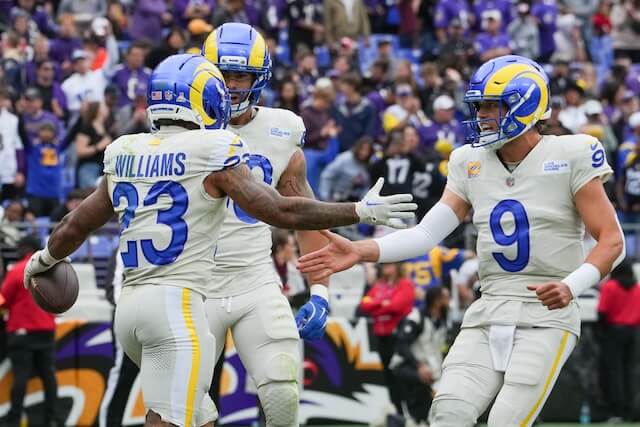 Kyren Williams, Matthew Stafford, Rams, Ravens